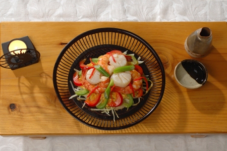 Seafood Okonomiyaki Mid-shot